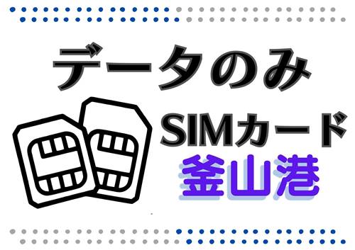 【USIM】データのみSIMカード（釜山港）