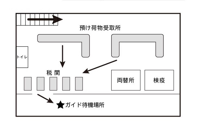 【往復送迎/混乗】 松山空港　集合場所