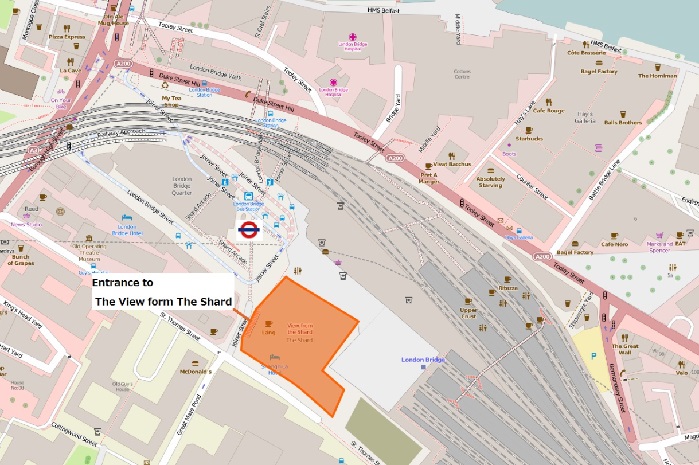 Enｔrance to The Shard / シャード入り口