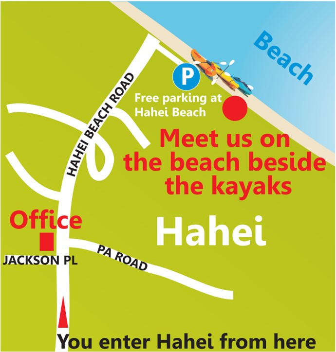 THE HAHEI BEACH BESIDE THE KAYAKS / ハヘイビーチのカヤック横