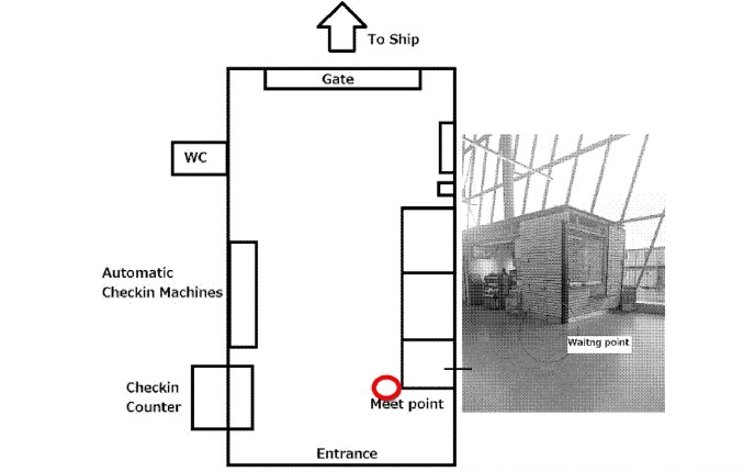 ヘルシンキ　ウエスト・ターミナル2(Lansiterminaali T2)　正面入口入ってすぐ右のツーリストインフォメーション横