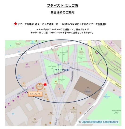 デアーク広場横のスターバックス前