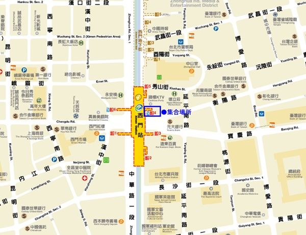 Map/台湾/西門町街4: 台北 西門 マップ , 台北の地図-マップチャイニーズ-タイペイ(台湾) – ANDAV