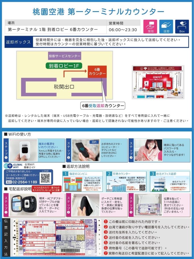 グローバルWiFi受取場所