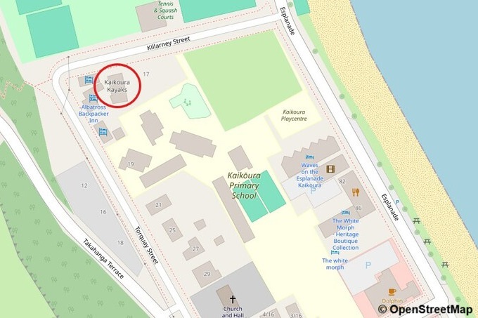 カイコウラカヤックオフィス(KAIKOURA KAYAKS OFFICE (19 Killarney Street))