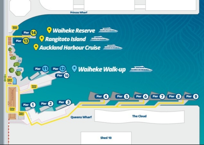 オークランド フェリーターミナル Pier 13-14 (Ferry Terminal - Downtown, Auckland 1010, New Zealand)
