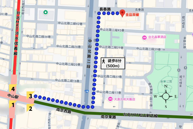 入力いただいたメールアドレス宛に二次元バーコードのURLをお送りします。二次元バーコードをスマートフォンやタブレットなどの端末にて表示したものを金品茶楼(下記地図参照)にてご提示ください。