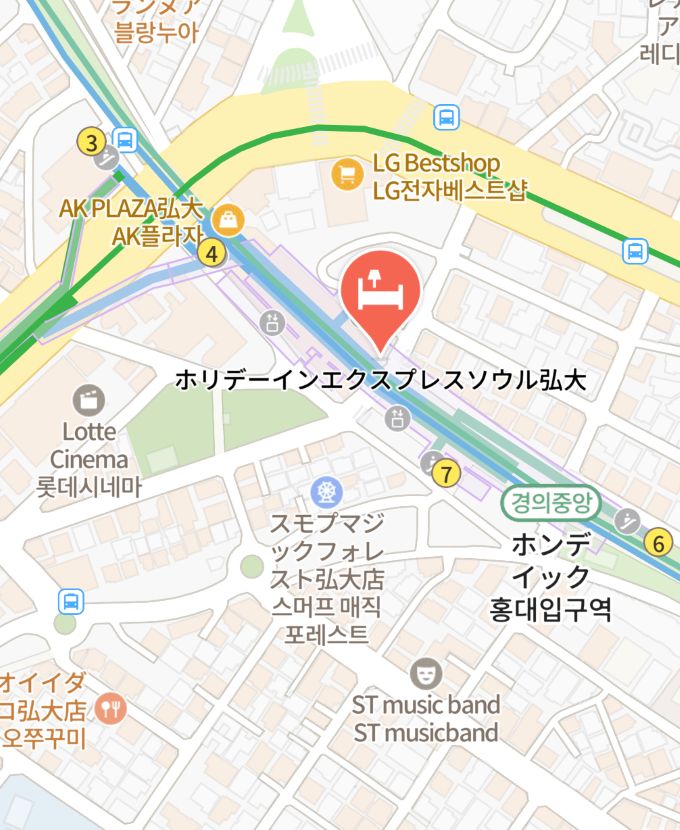 ホリデーインエクスプレスソウル弘大（2号線 弘大入口駅 直結）