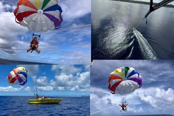 【サニーサイドアップ】パラセーリング or パラセーリング&マリンアクティビティ【送迎付き】
