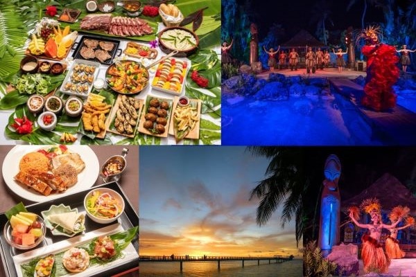 【フィッシュアイ】アイランドカルチャーディナーショー(海中展望塔見学付き) or 優先席 or BBQフィエスタプレート【送迎付き】