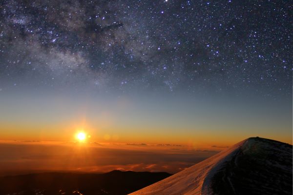 マウナケア山の星空