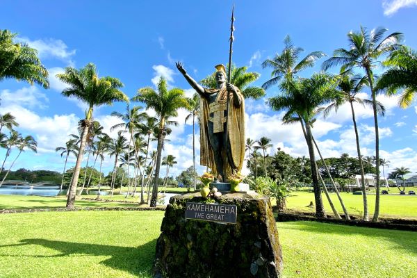 ハワイ島のカメハメハ大王像