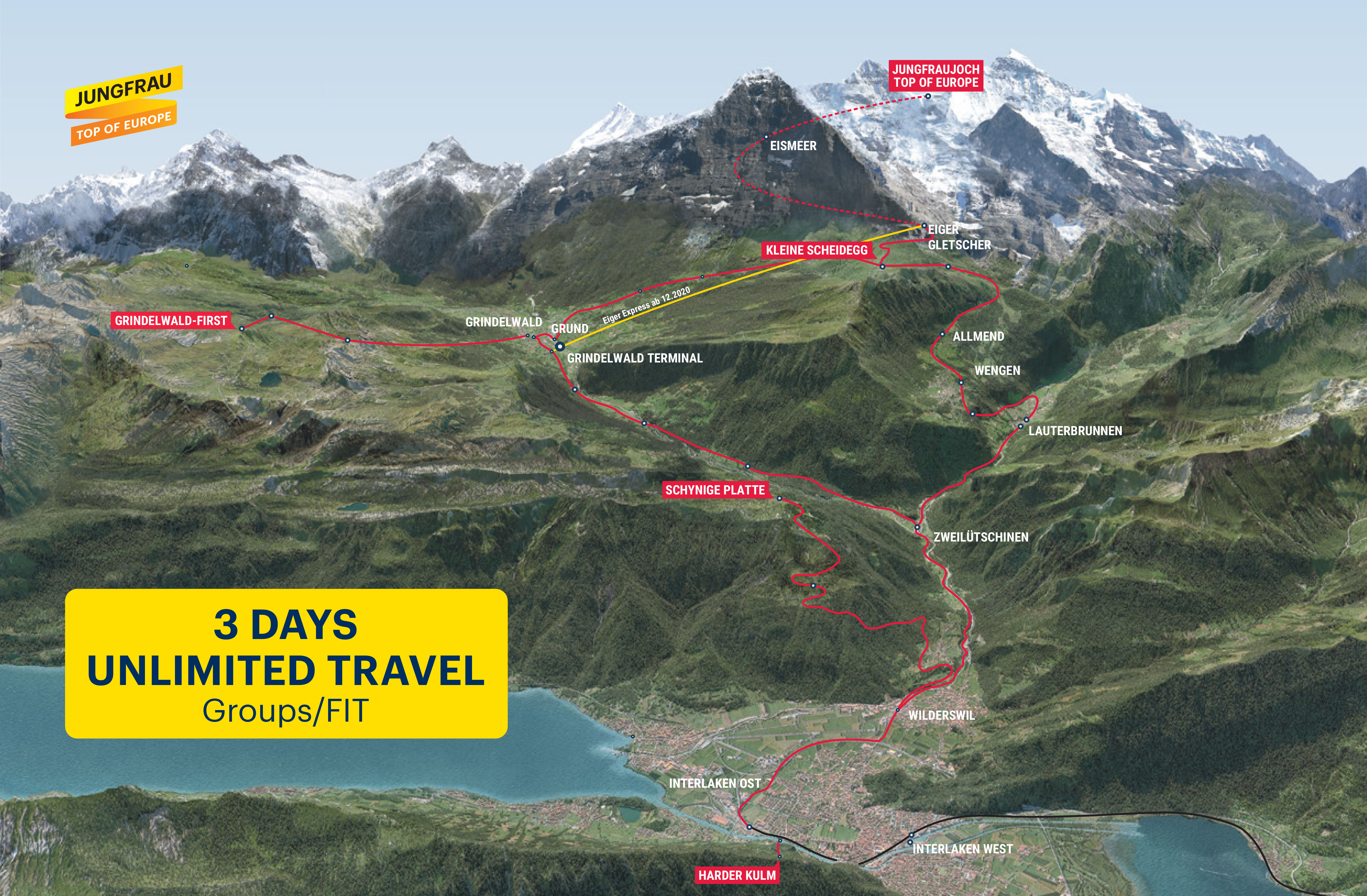 H I S ユングフラウエリアの鉄道乗り放題 ユングフラウvipパス3日間グリンデルワルド スイス のオプショナルツアー 海外現地ツアー格安予約